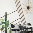 Loft Industry Modern - Gold and Black Sputnik